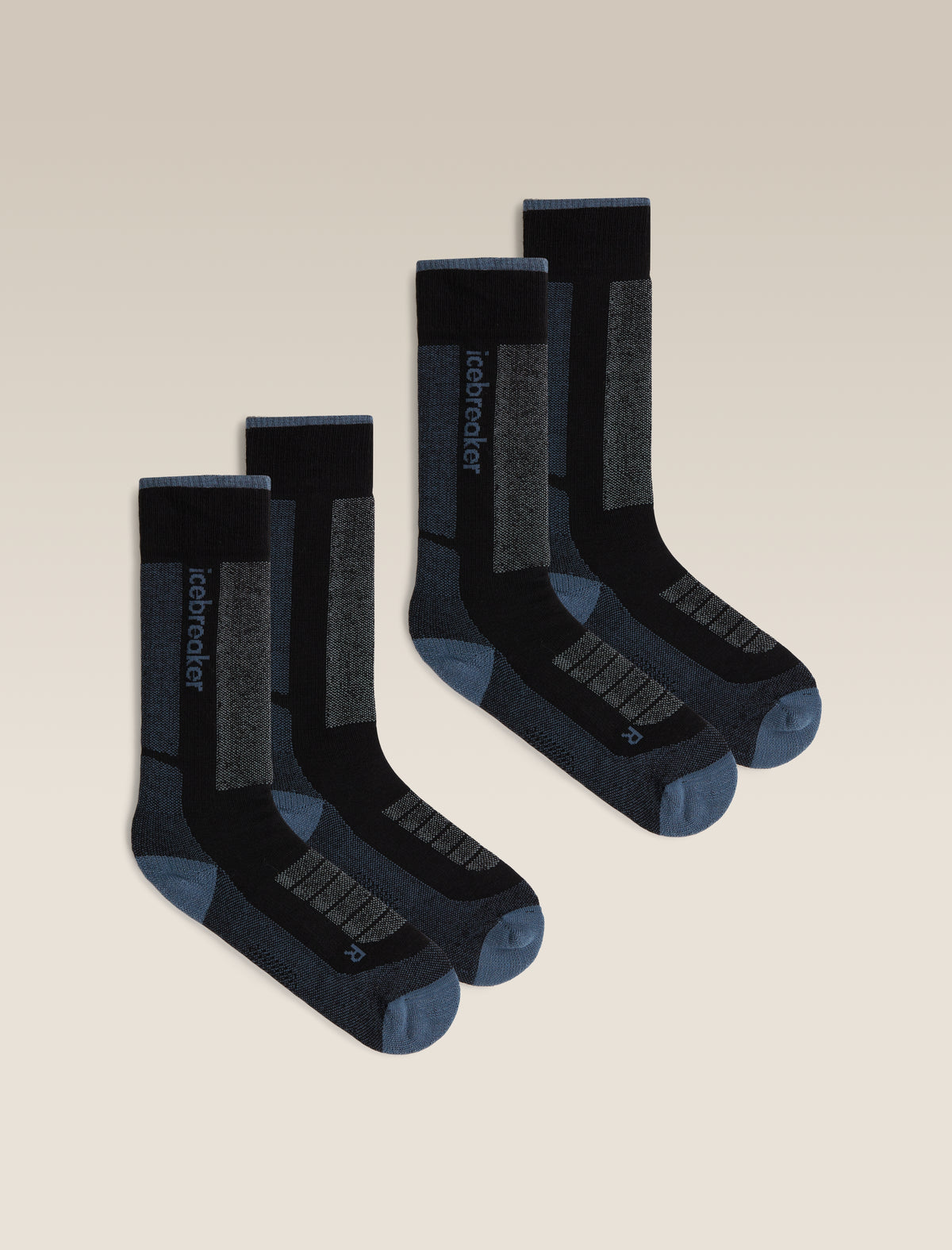 Women's Ski+ Medium Over The Calf  2 Pack Socks Black/Dawn - 1