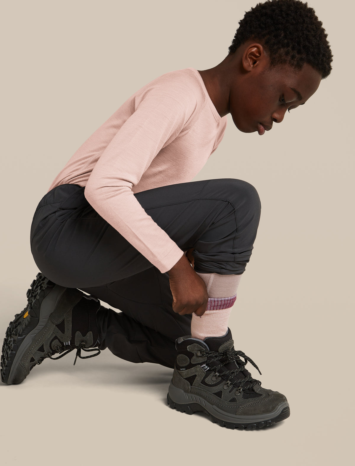 icebreaker® Hike+ Crew Socks Pquartz/Gplum/Dkber Kids - 8
