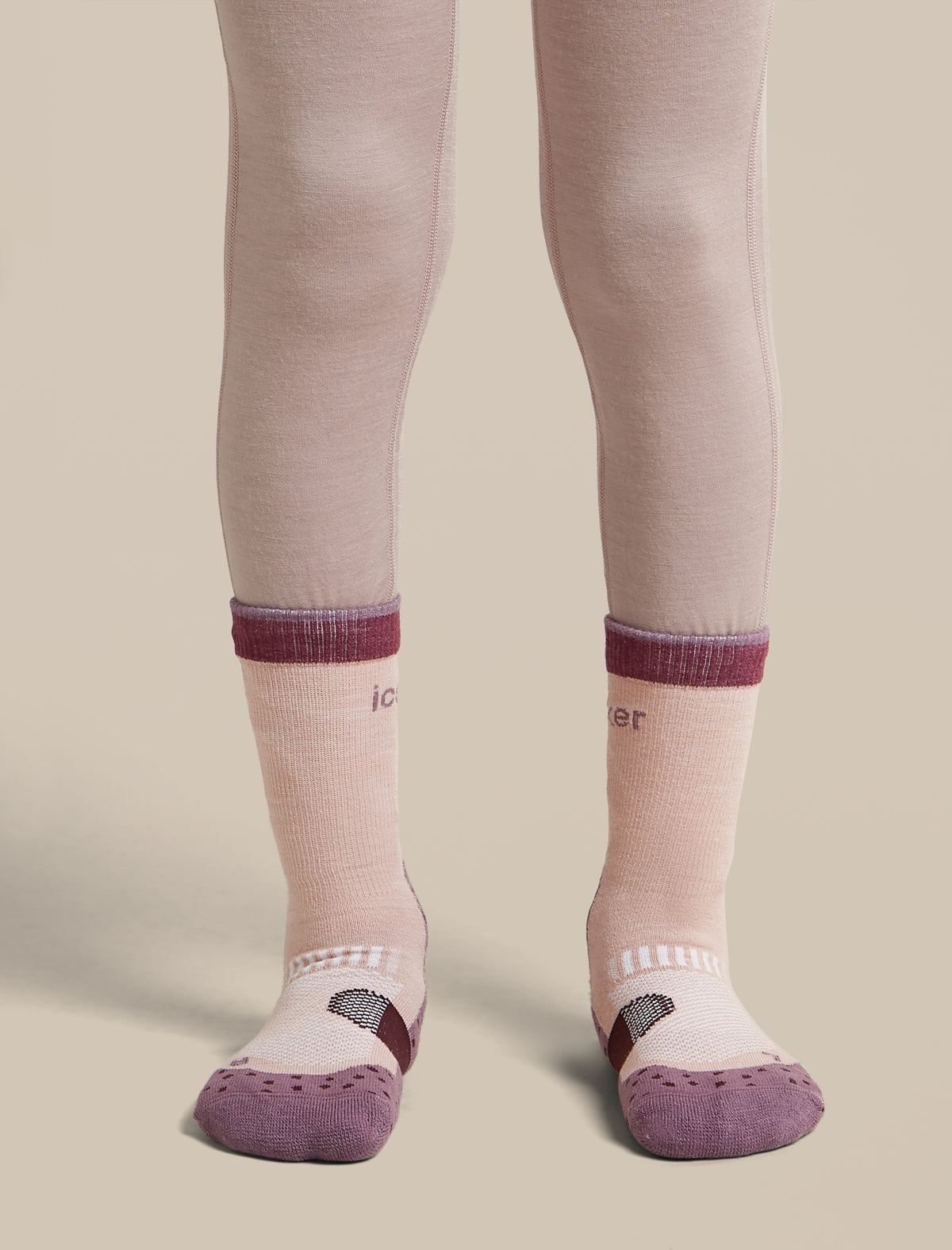 icebreaker® Hike+ Crew Socks Pquartz/Gplum/Dkber Kids - 3