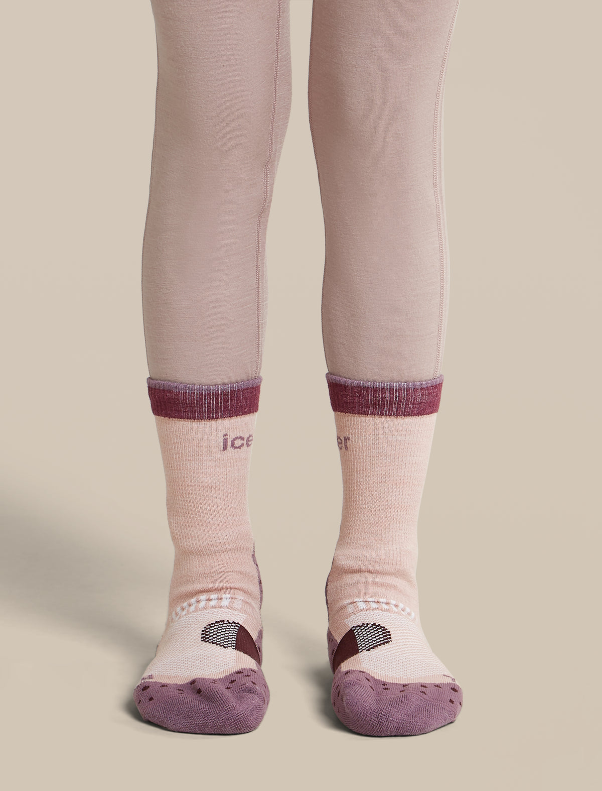 icebreaker® Hike+ Crew Socks Pquartz/Gplum/Dkber Kids - 6