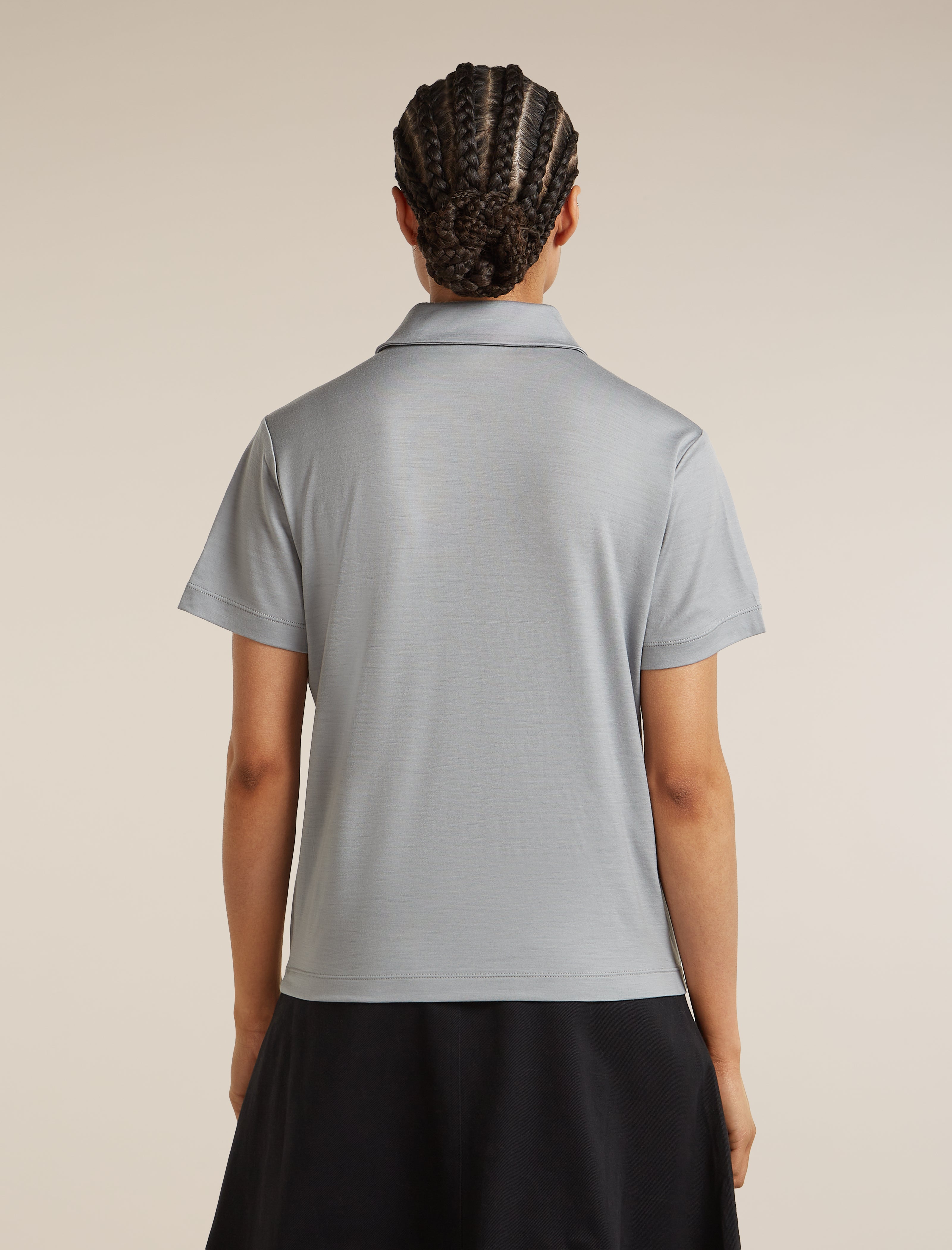 OPEN YY RUFFLE POLO SHIRT 5BJH1500 グレー 15.5 Polo | icebreaker