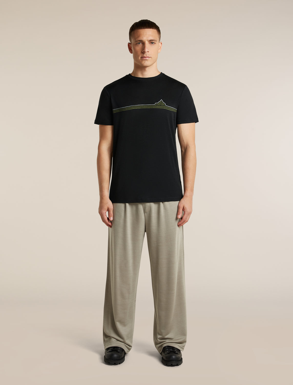 T-Shirt 150 Tech Lite Range Stripes Black - 3