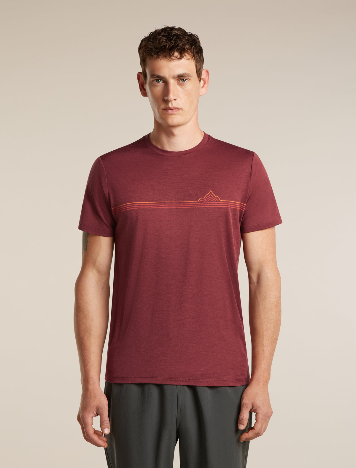 T-Shirt 150 Tech Lite Range Stripes Port - 1