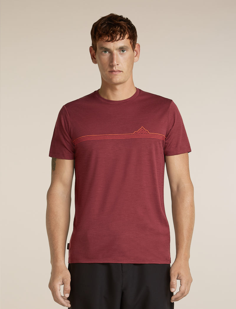 150 Tech Lite T-Shirt Range Stripes - Port / S