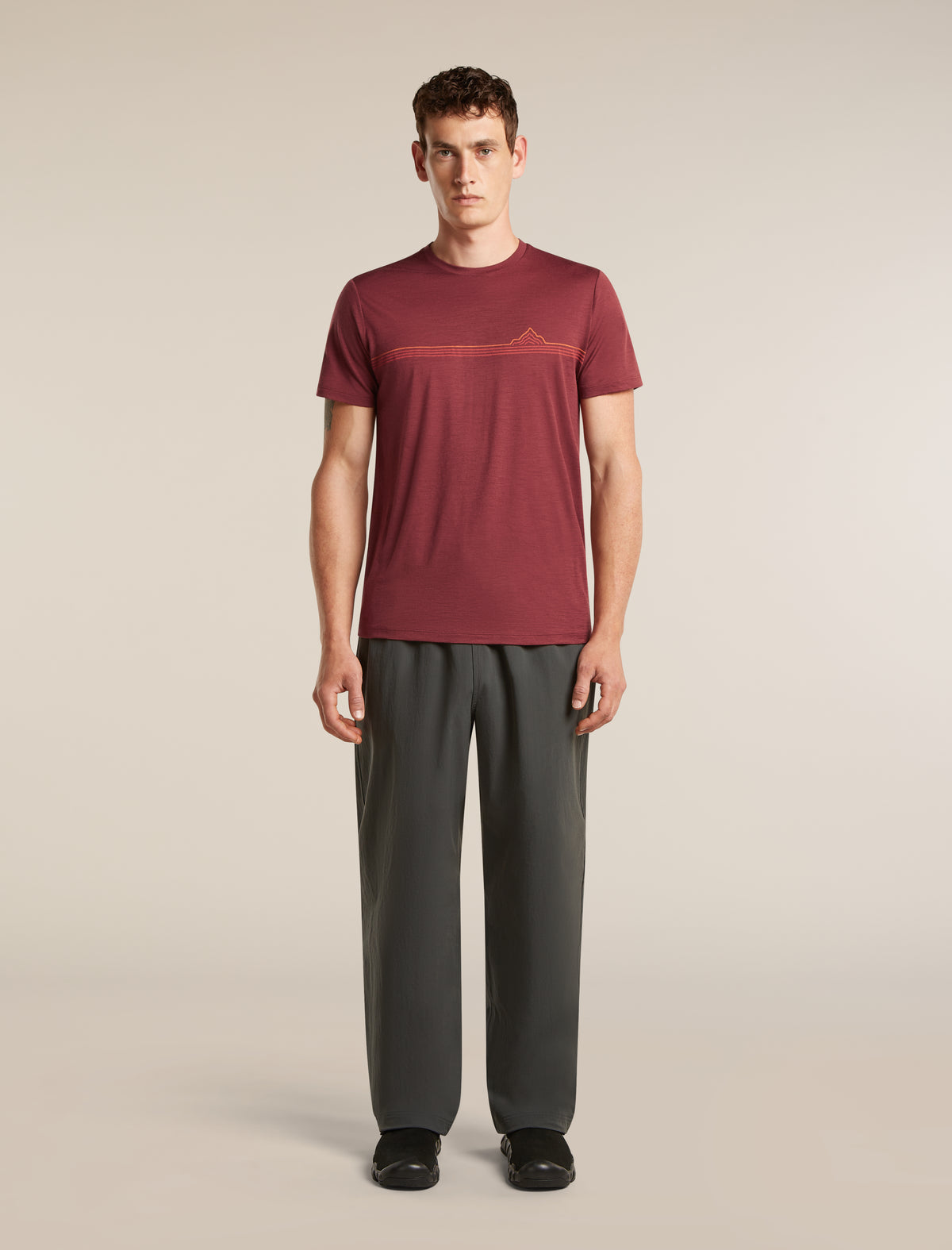 T-Shirt 150 Tech Lite Range Stripes Port - 3