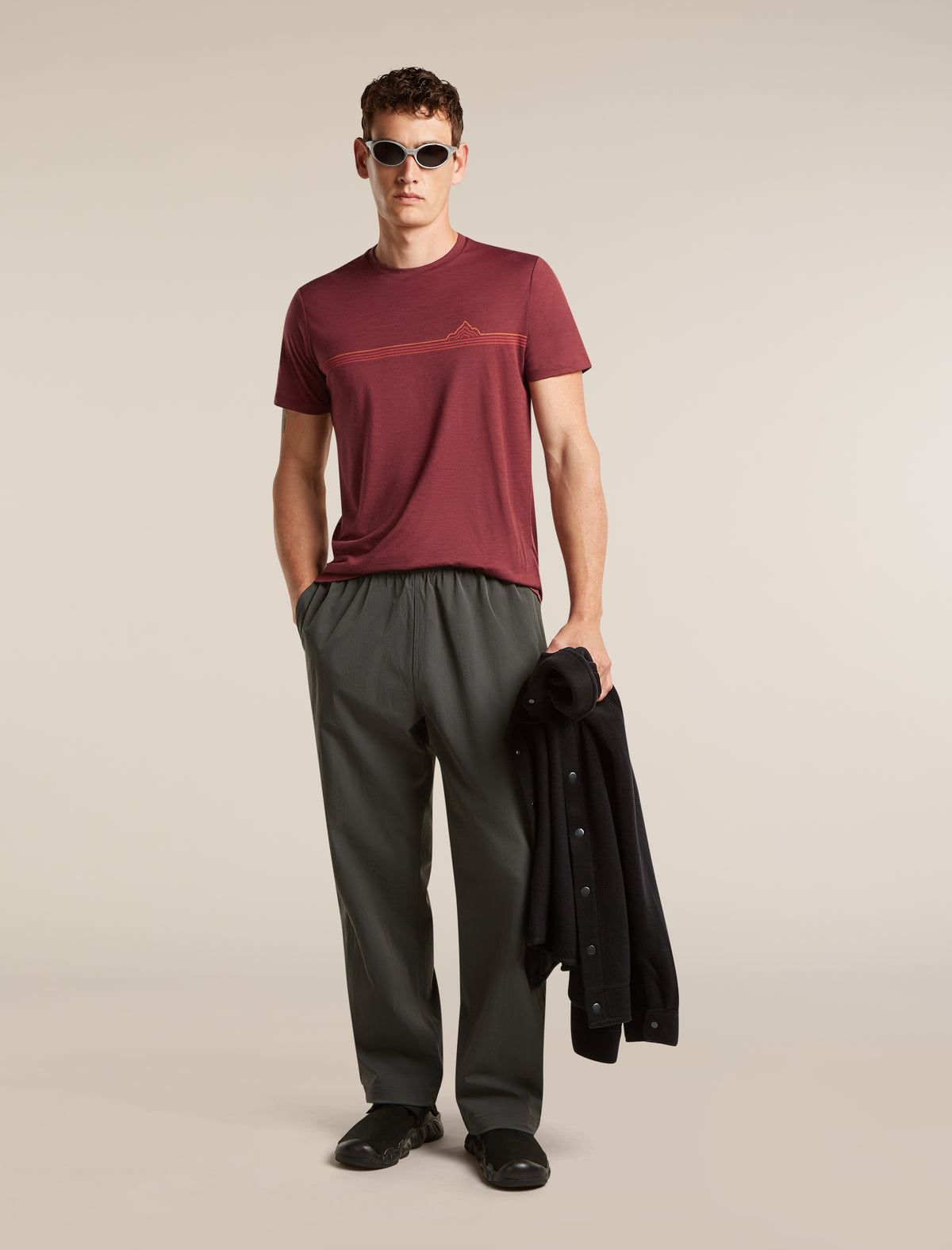 T-Shirt 150 Tech Lite Range Stripes Port - 4