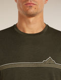 150 Tech Lite T-Shirt Range Stripes Dk Loden - 6