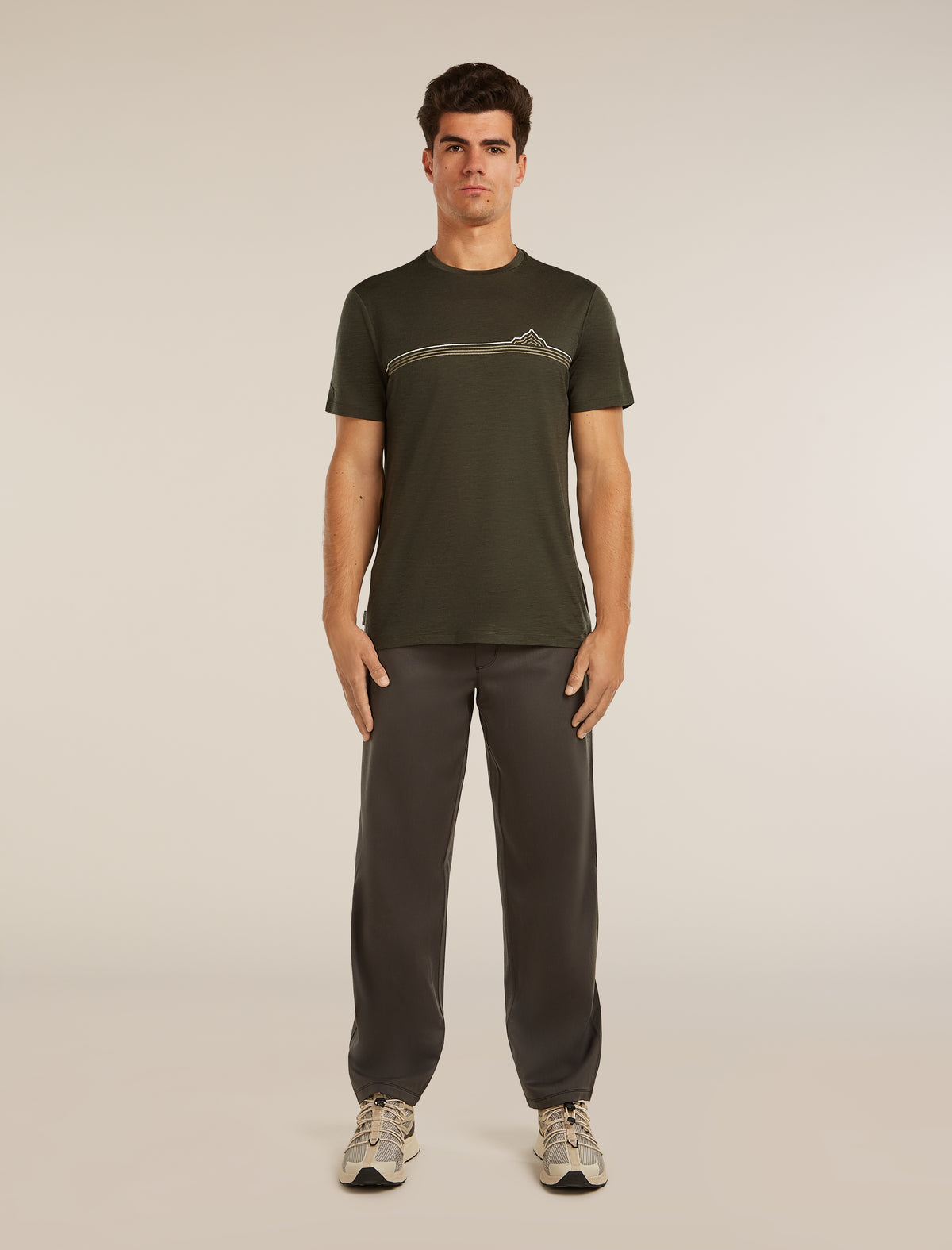 150 Tech Lite T-Shirt Range Stripes Dk Loden - 3