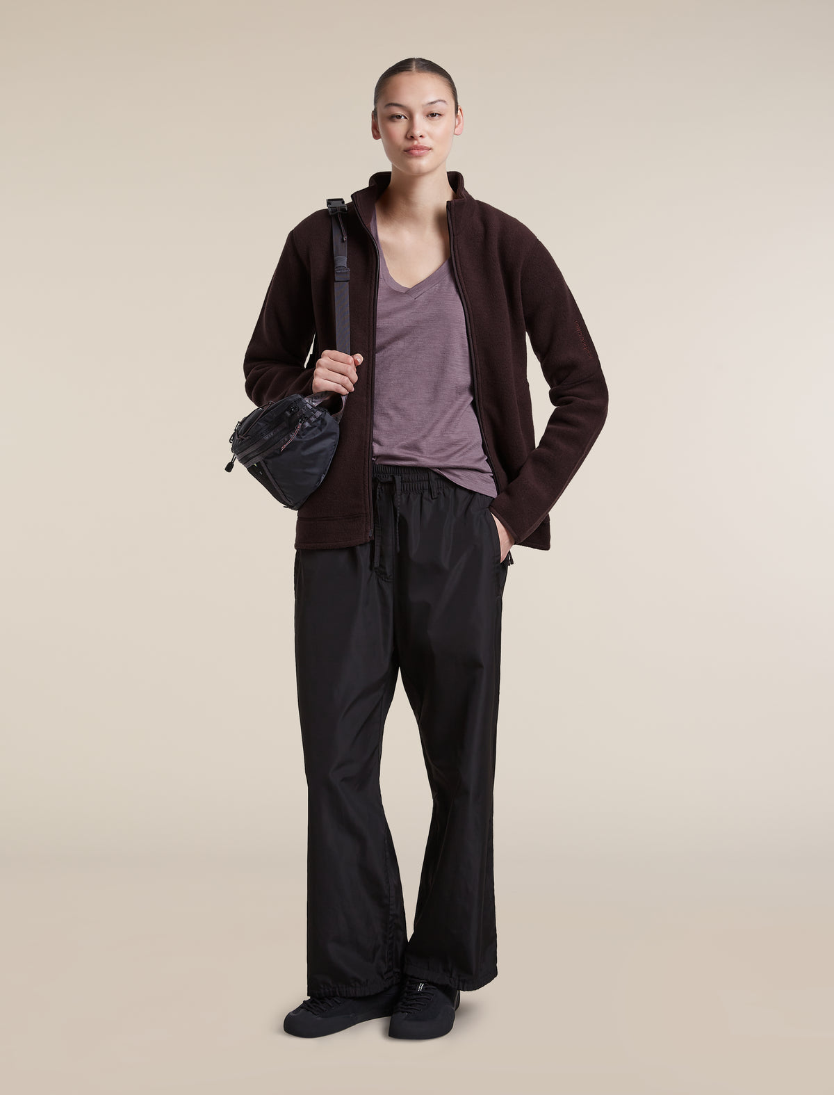 T-shirt con scollo a V 150 Tech Lite Relaxed Grey Plum - 4