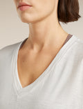 150 Tech Lite Relaxed V Neck T-Shirt Ecru Hthr - 5