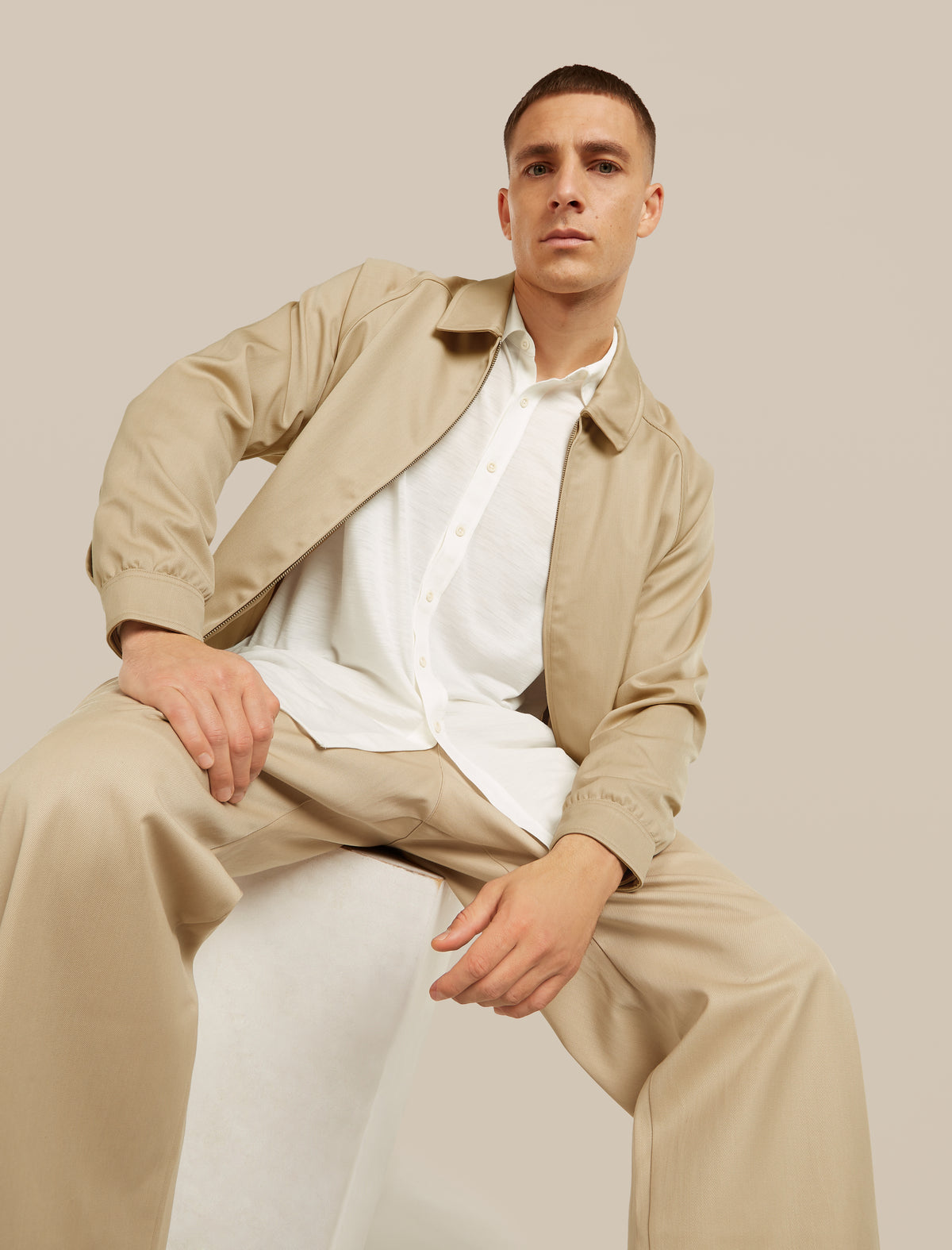 Pantalon réglable en sergé  - 21