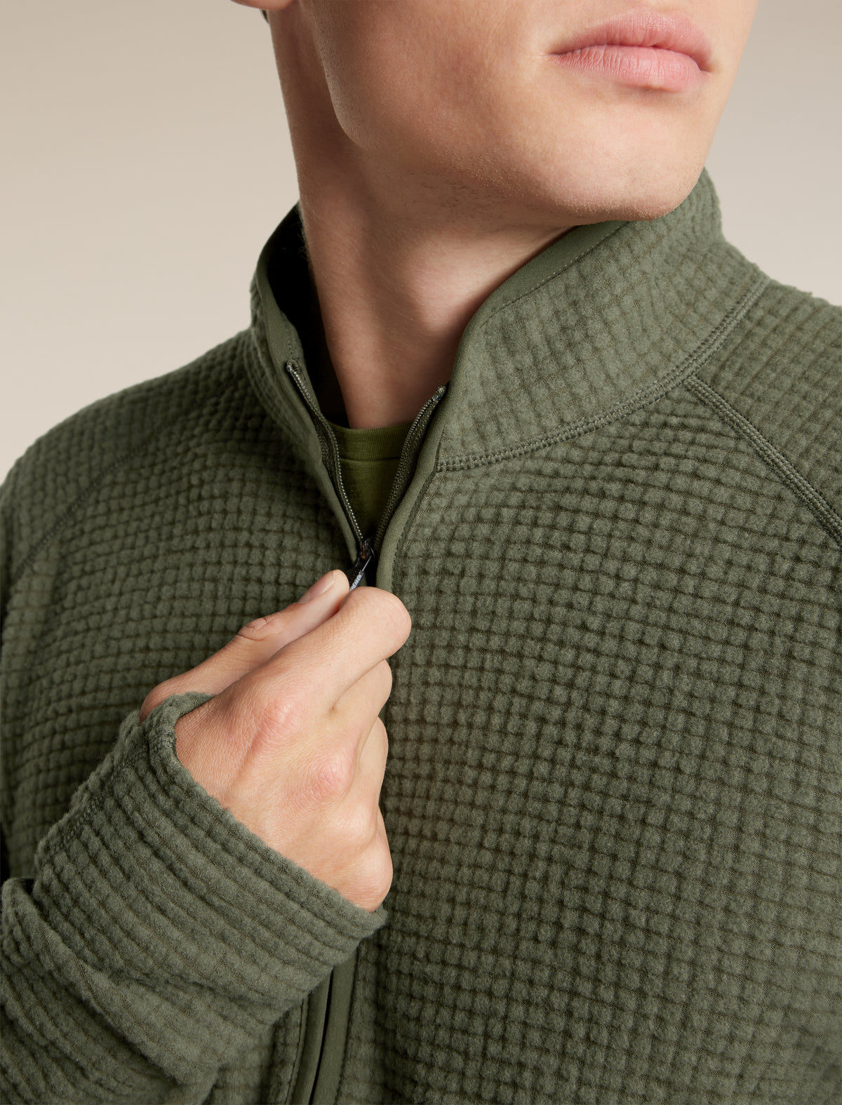400 RealFleece™ Grid Peaksland Half Zip Dk Loden - 6