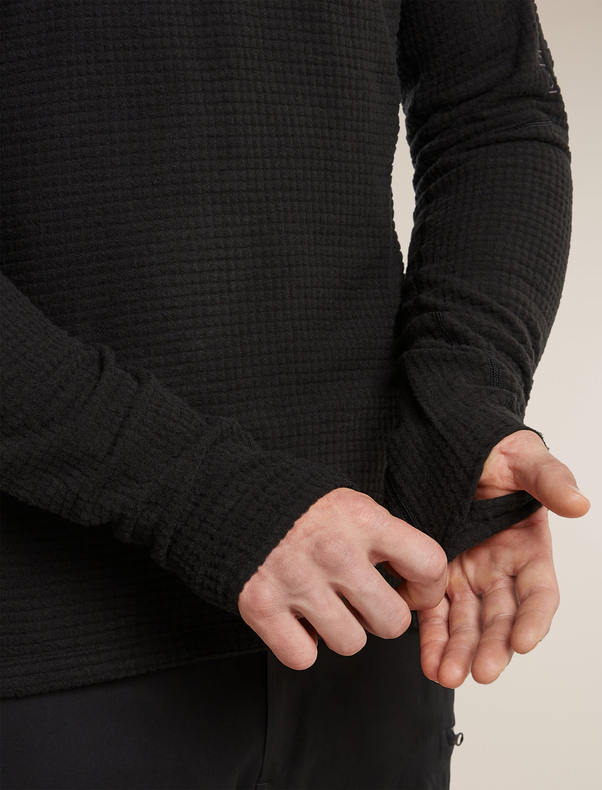 400 RealFleece™ Grid Blackridge Pullover Hoodie Black - 6