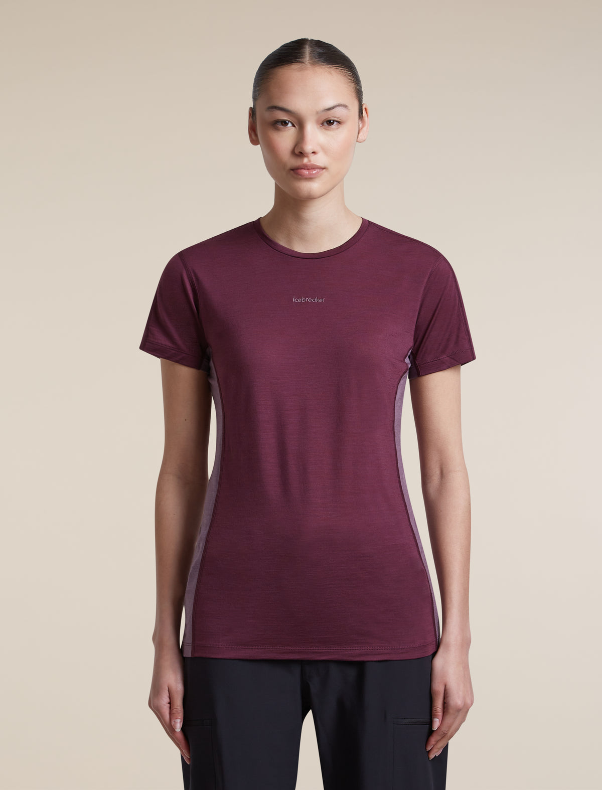 T-shirt 125 Cool-Lite™ Sphere Colour Block Dk Berry/Grey Plum/Cb - 1