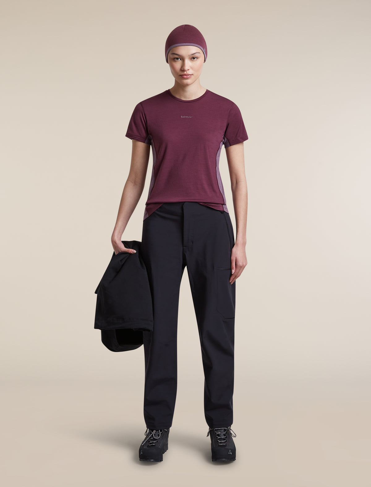 T-shirt 125 Cool-Lite™ Sphere Colour Block Dk Berry/Grey Plum/Cb - 4