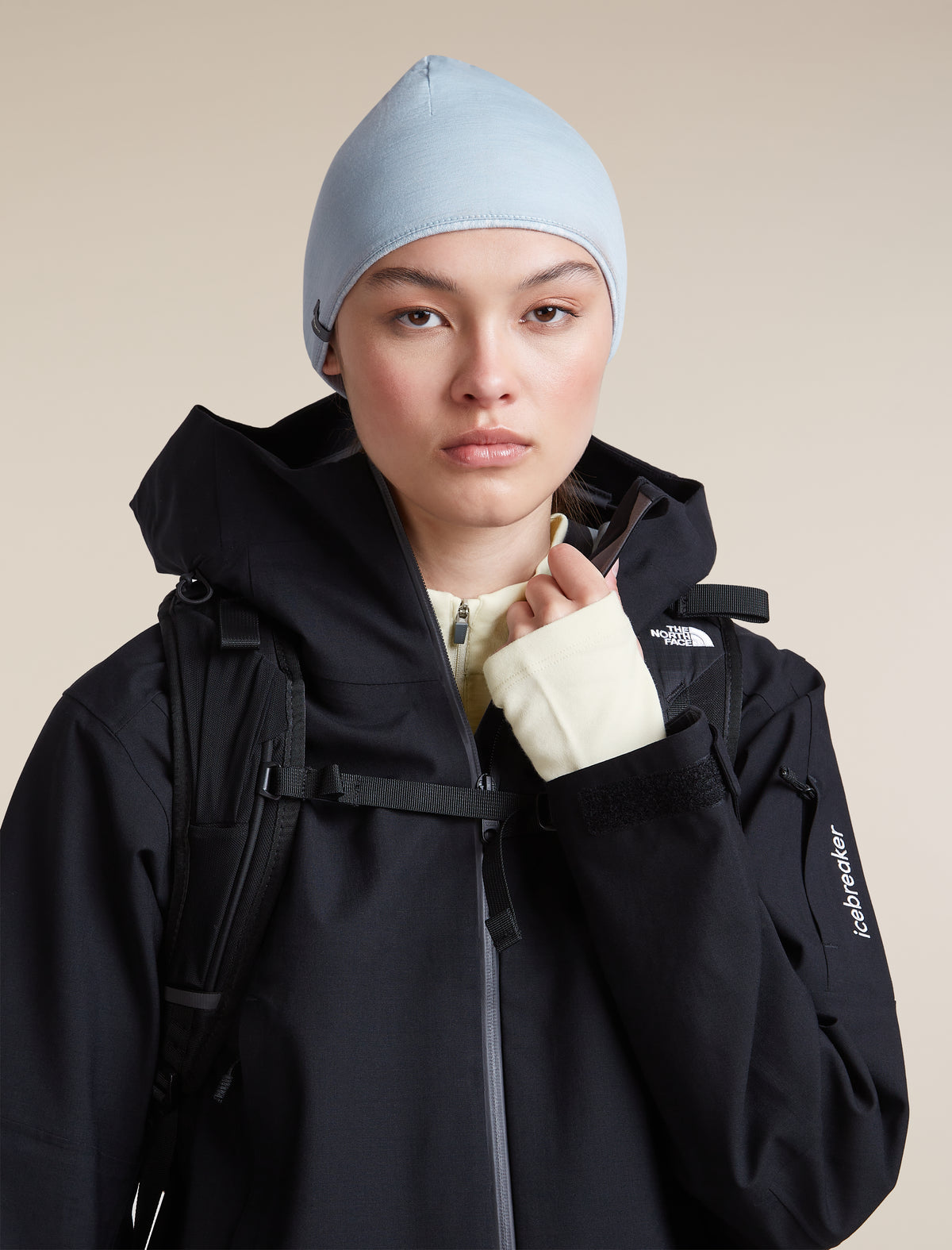 260 Oasis Vertex Reversible Beanie Chillwave Snow/Zinc Blue/J - 12