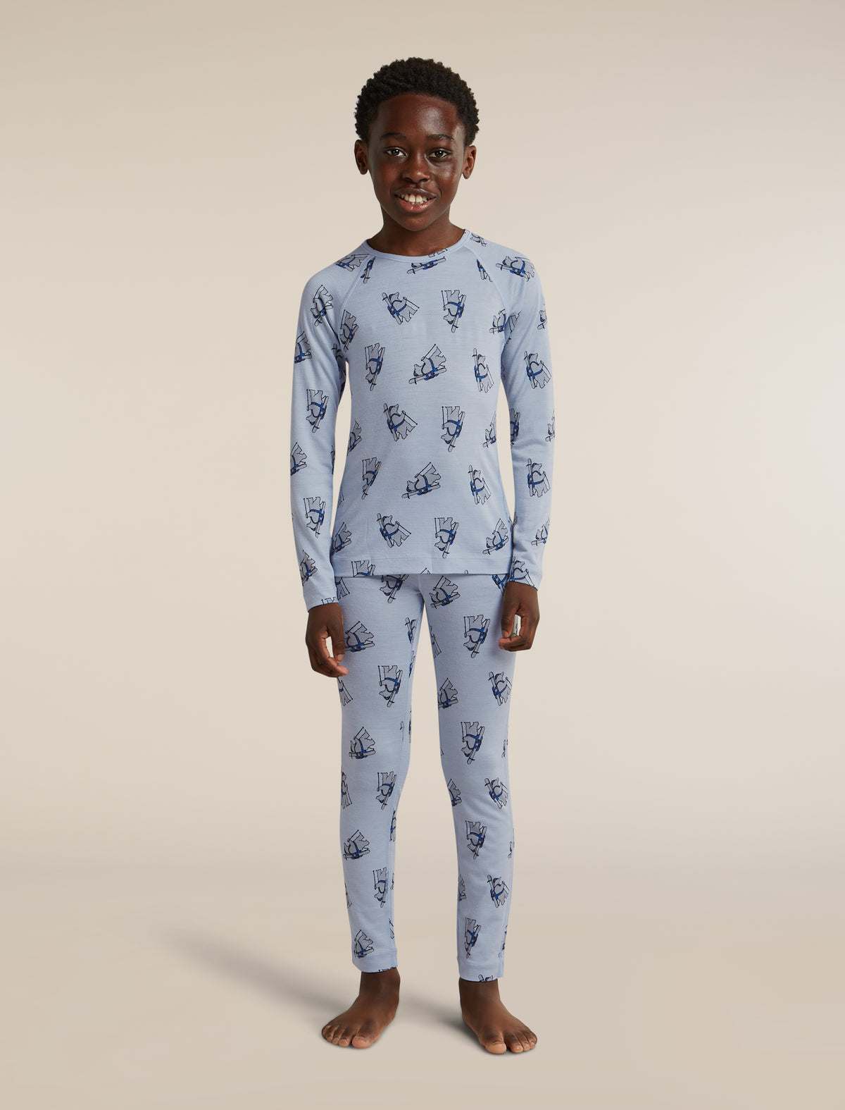 200 Oasis Leggings Bear Tour AOP Zinc Blue/Aop - 3