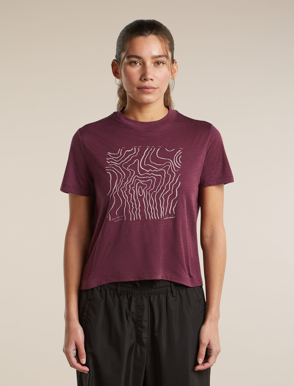 T-shirt corta 150 Tech Lite Great Heights Dk Berry - 1