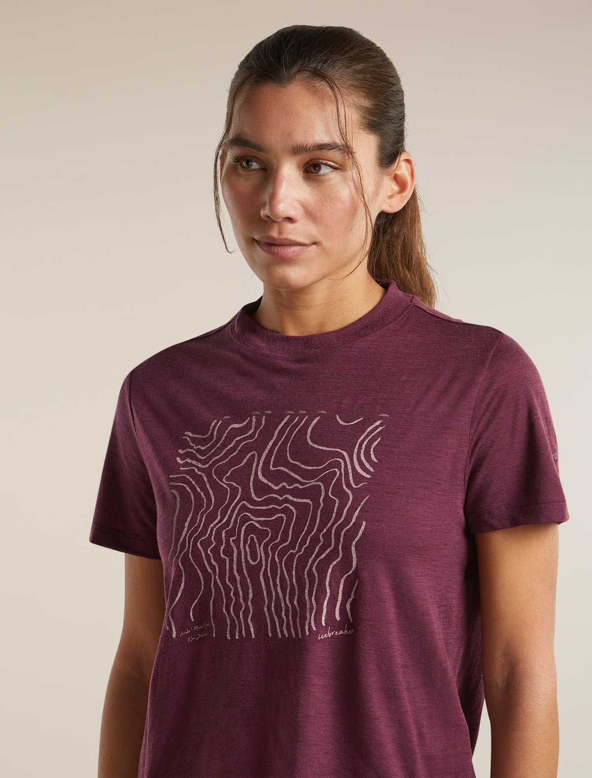 T-shirt corta 150 Tech Lite Great Heights Dk Berry - 7