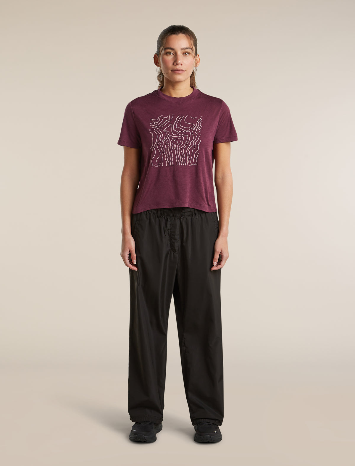 T-shirt corta 150 Tech Lite Great Heights Dk Berry - 3