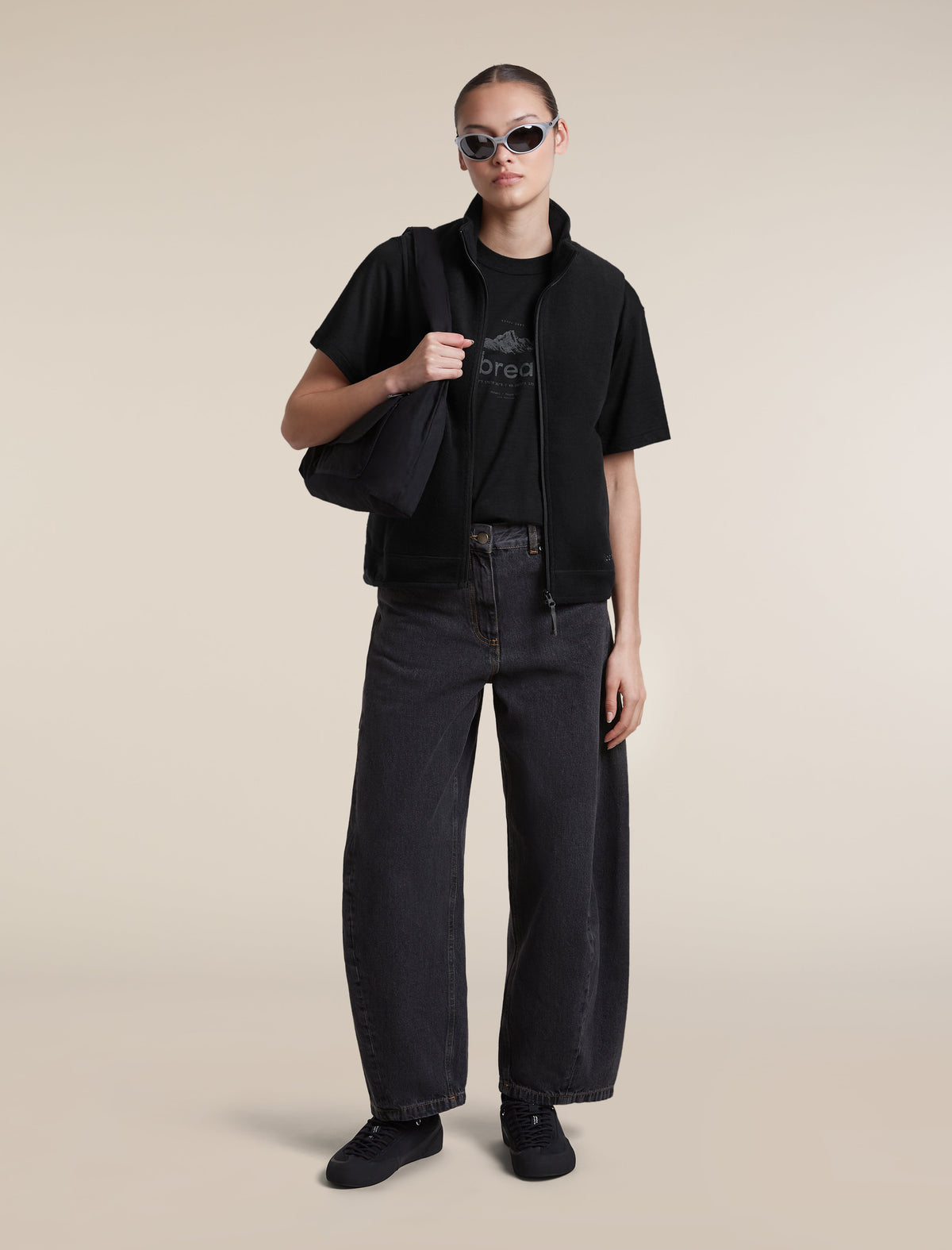 T-shirt 150 Tech Lite Relaxed icebreaker Heritage Black - 4