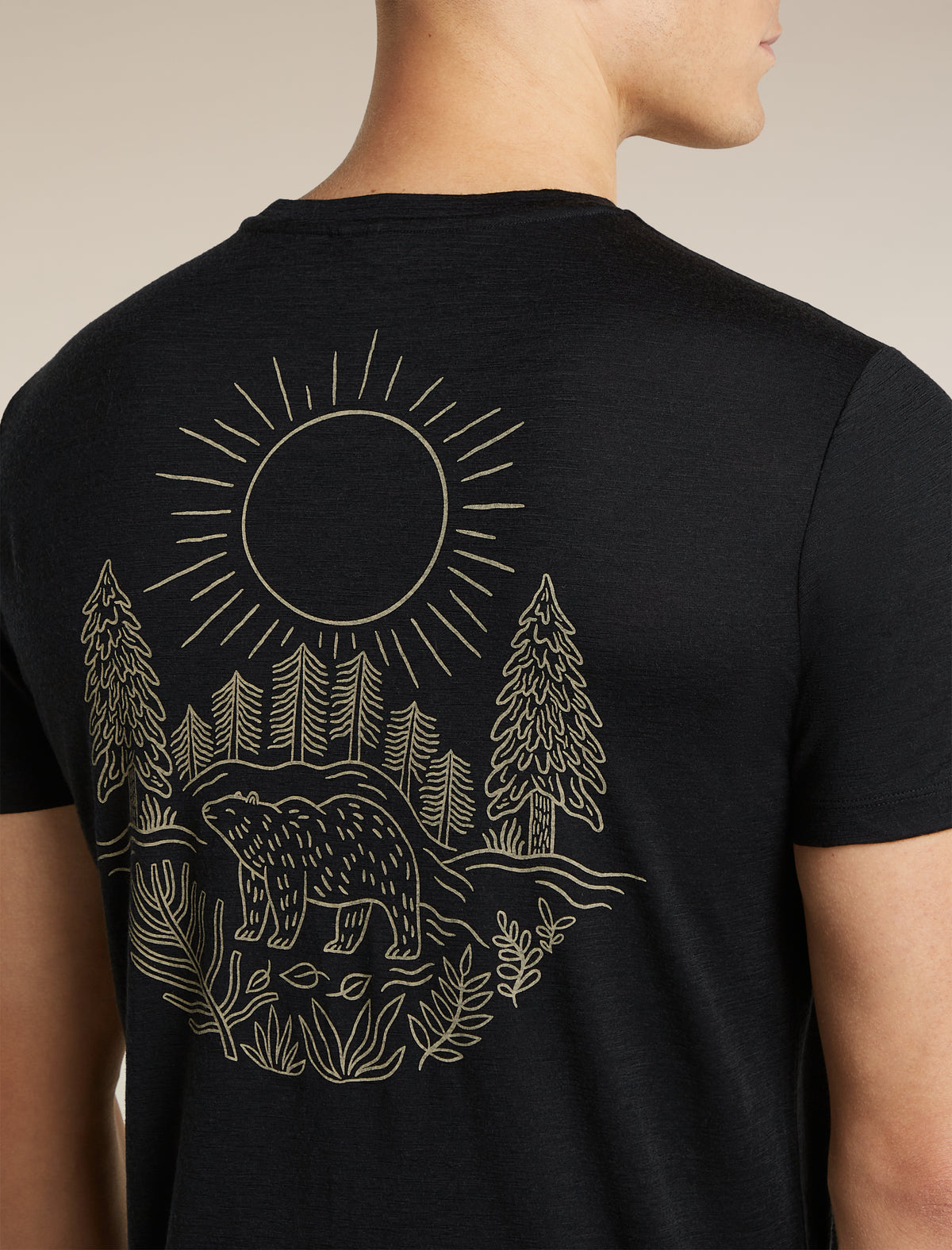 T-shirt 150 Tech Lite Forest Footsteps Black - 7