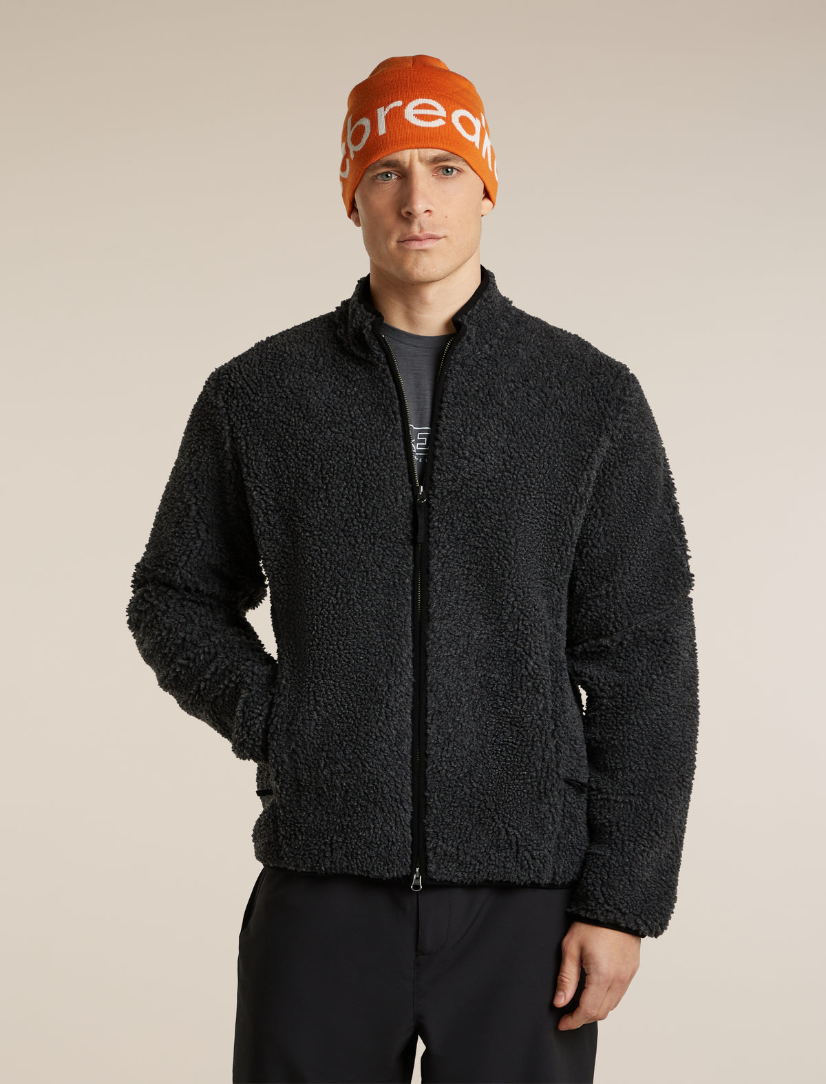 icebreaker® 960 RealFleece™ High Pile med dragkedja Jet Hthr/Black Men - 5