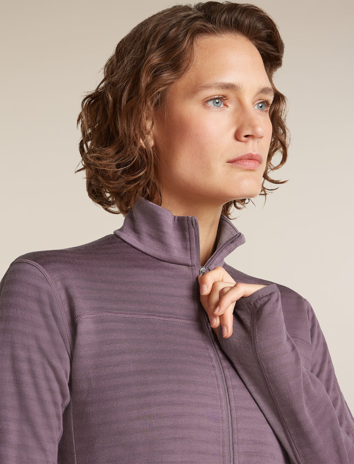 300 RealFleece™ Descender Zip Grey Plum - 6