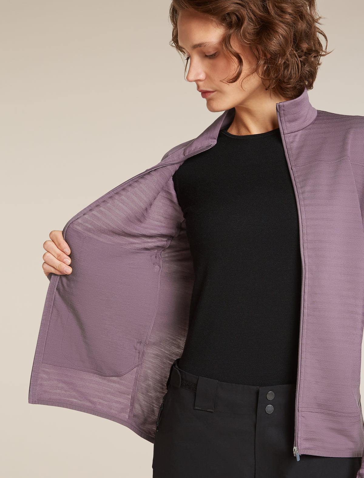 300 RealFleece™ Descender Zip Grey Plum - 8