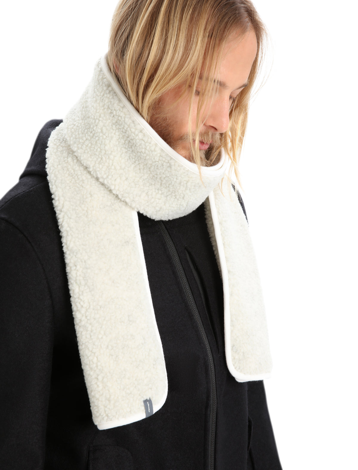 Unisex RealFleece™ Merino High Pile Scarf Ecru heather - 6