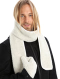 Unisex RealFleece™ Merino High Pile Scarf Ecru heather - 7