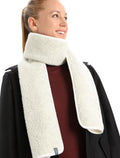 Unisex RealFleece™ Merino High Pile Scarf Ecru heather - 2