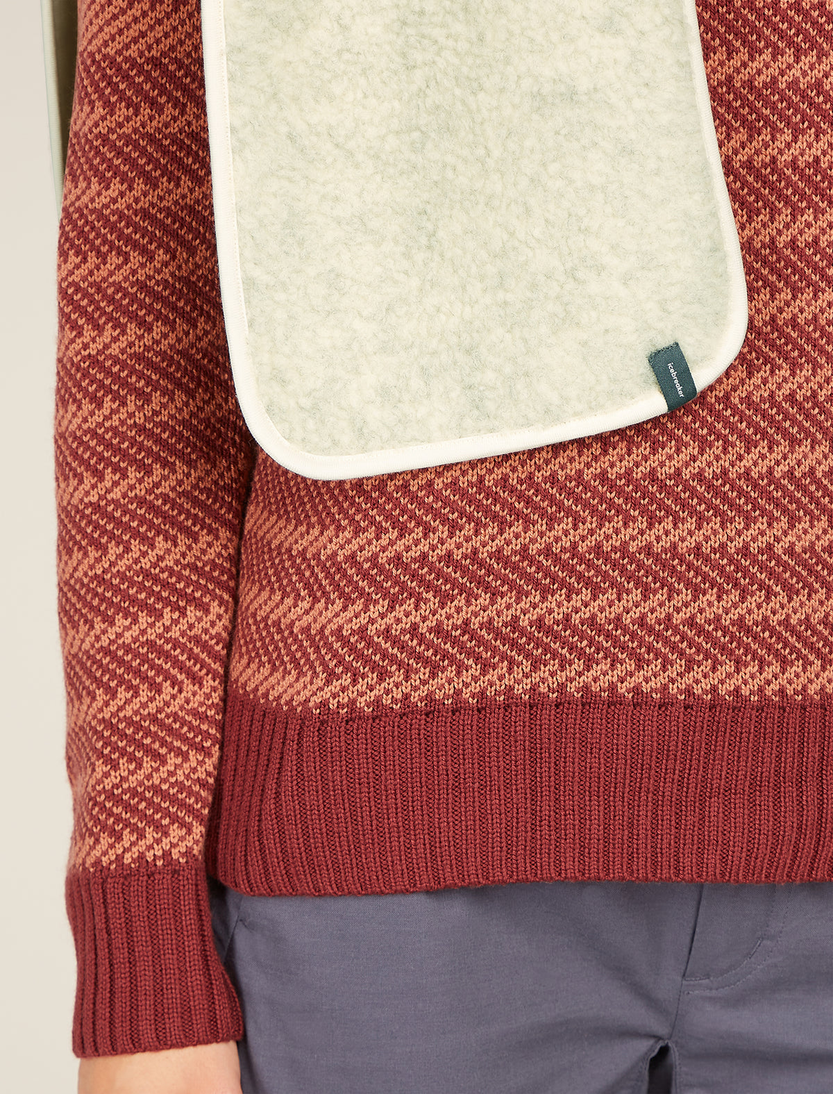 Unisex RealFleece™ Merino High Pile Scarf Ecru heather - 5