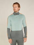 Men's 200 Sonebula Long Sleeve High Neck Thermal Top Galaxy/Moss/Blaze - 1