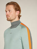 Men's 200 Sonebula Long Sleeve High Neck Thermal Top Galaxy/Moss/Blaze - 8