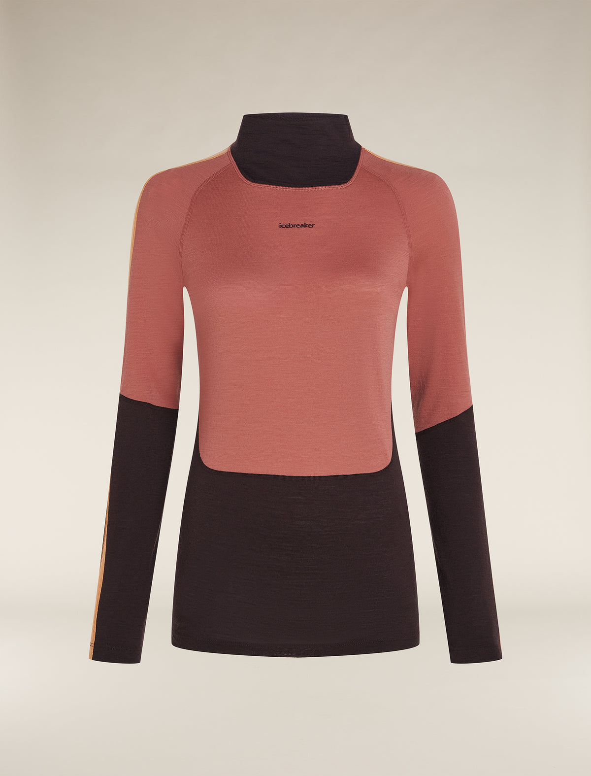 Women's 200 Sonebula Long Sleeve High Neck Thermal Top Bittersweet/Cedar - 8