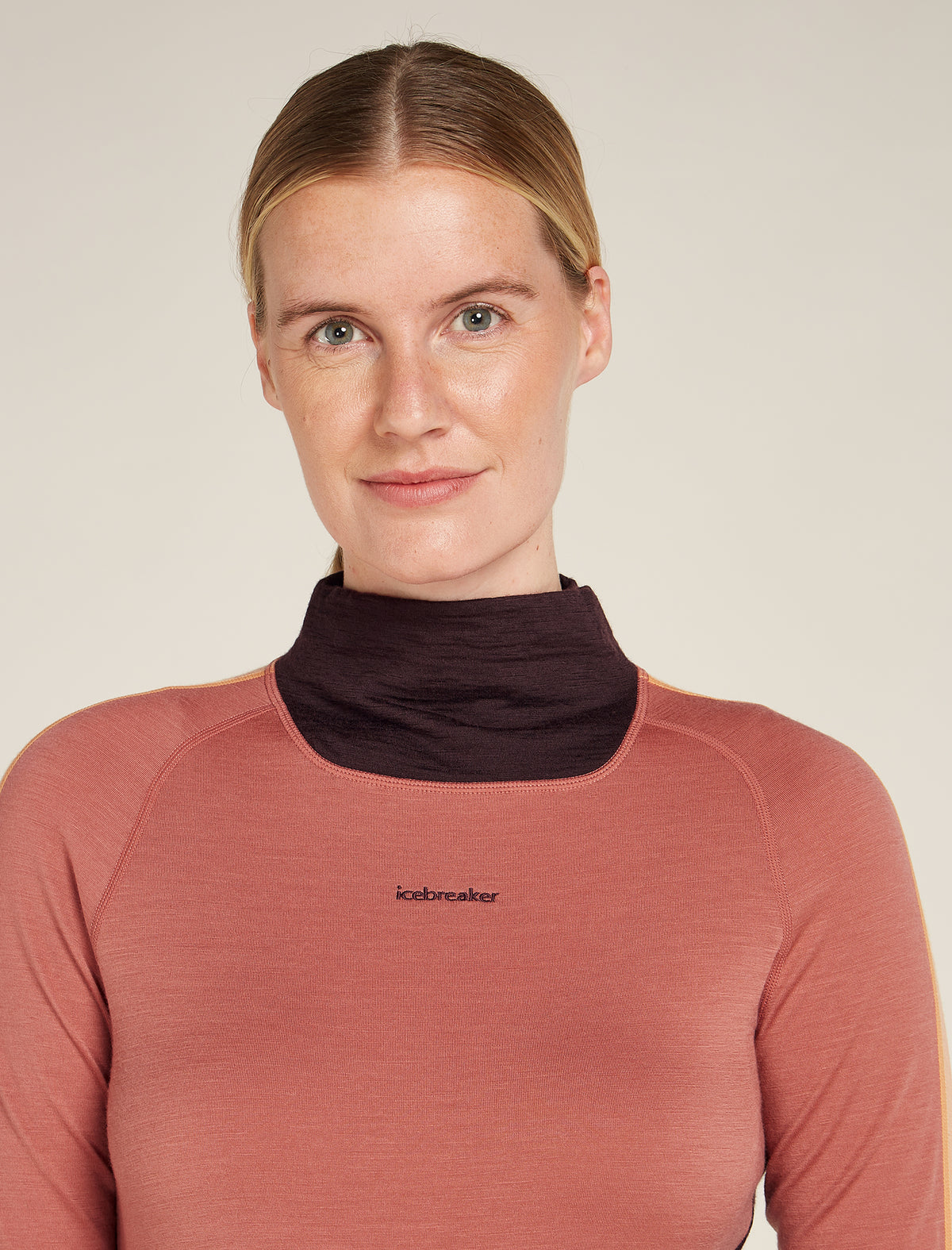 Women's 200 Sonebula Long Sleeve High Neck Thermal Top Bittersweet/Cedar - 5