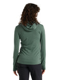 Women's Merino Quantum III Long Sleeve Zip Hoodie Sage - 2