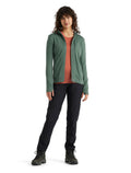 Women's Merino Quantum III Long Sleeve Zip Hoodie Sage - 3