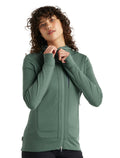 Women's Merino Quantum III Long Sleeve Zip Hoodie Sage - 5