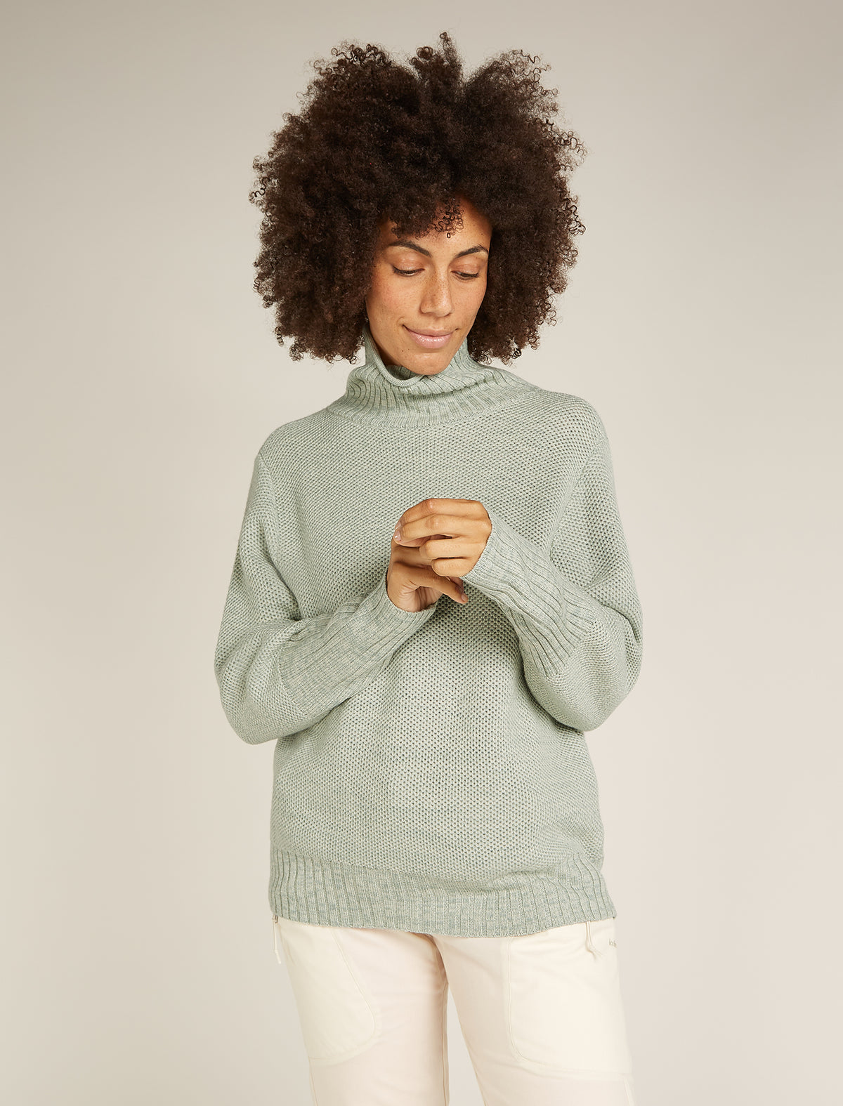 Women's Seevista Funnel Neck Sweater Ashen/Moss - 1