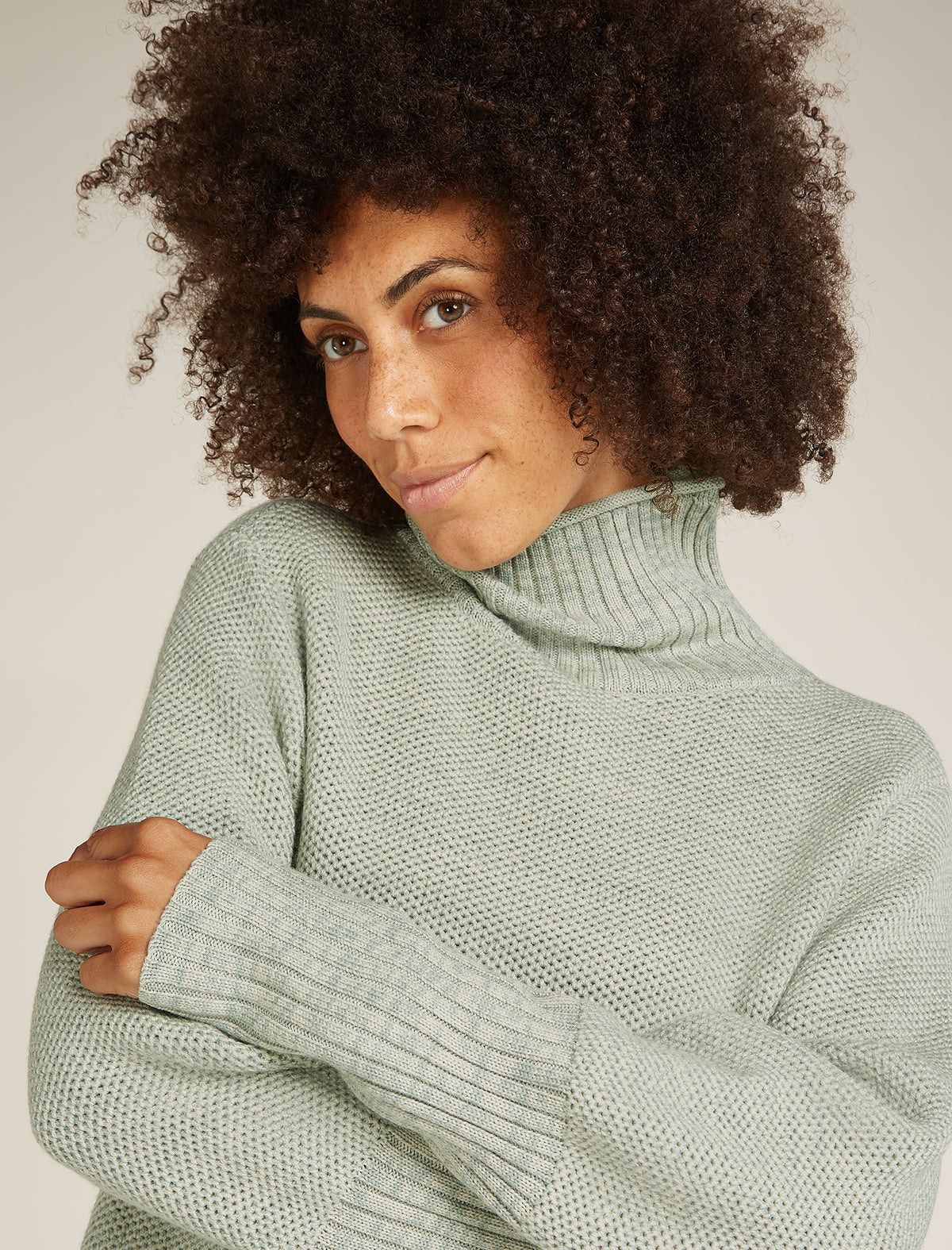 Women's Seevista Funnel Neck Sweater Ashen/Moss - 5