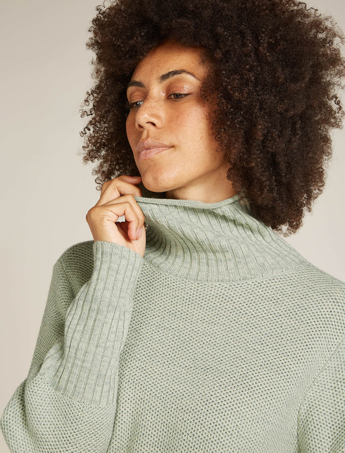 Women's Seevista Funnel Neck Sweater Ashen/Moss - 6