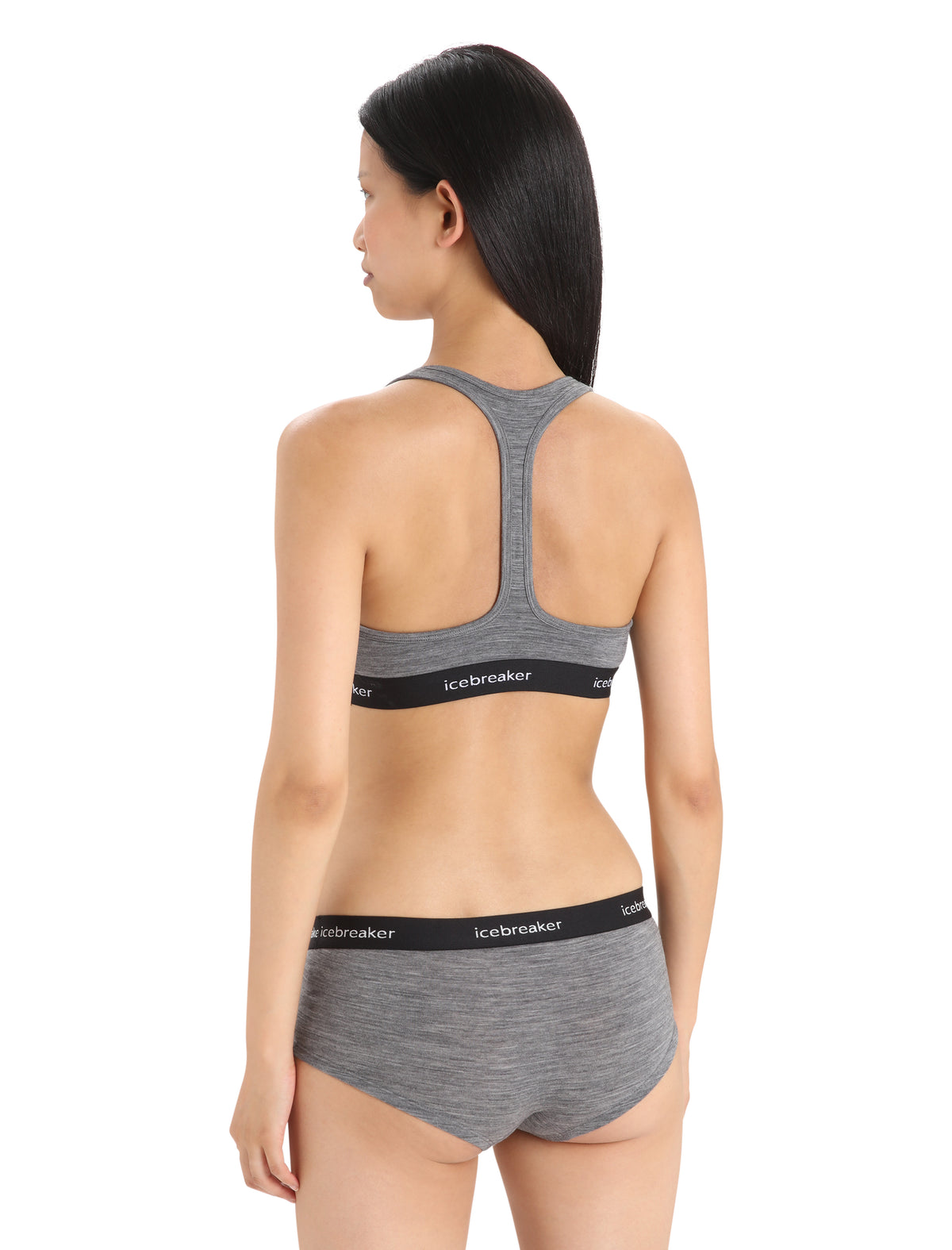 Women's Merino Sprite Racerback Bra Gritstone Heather - 2