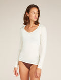 Maglia con scollo a cuore e maniche lunghe in lana merino Siren Donna  - 1