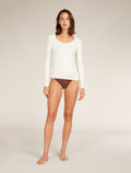 Maglia con scollo a cuore e maniche lunghe in lana merino Siren Donna  - 4