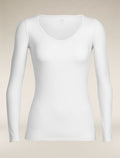 Maglia con scollo a cuore e maniche lunghe in lana merino Siren Donna  - 10