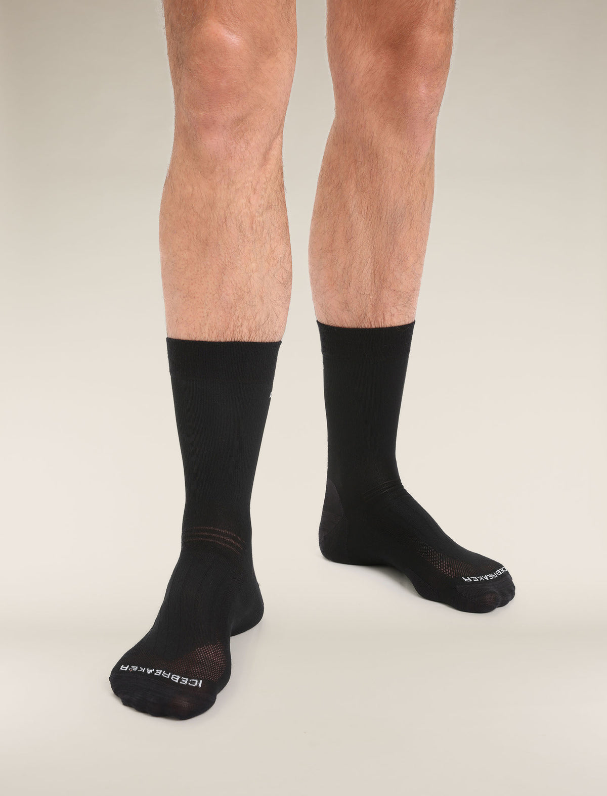 Men's Merino Hike Liner Crew Socks Black - 2