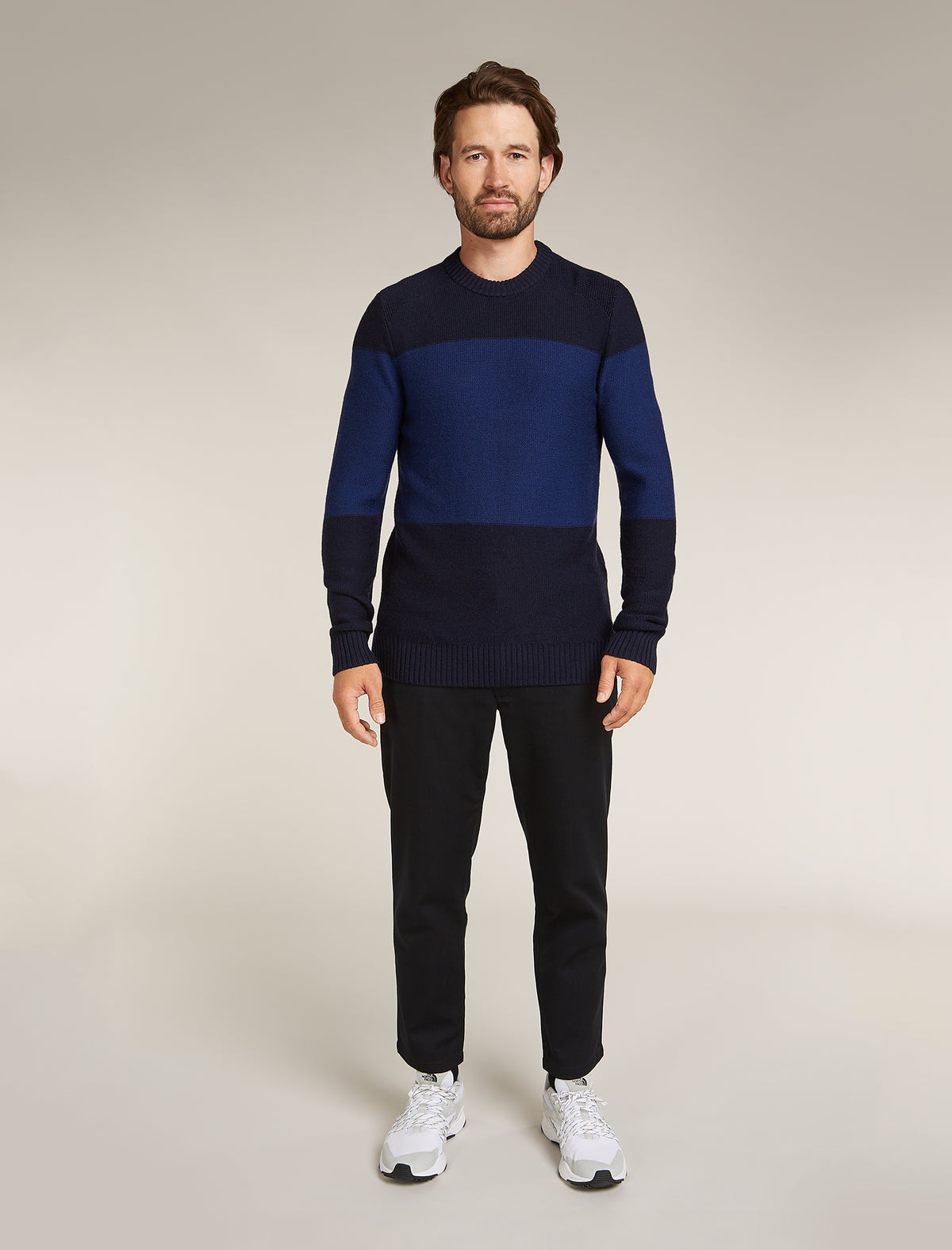Men's Waypoint Crew Sweater Midnight Navy/Royalnavy - 3
