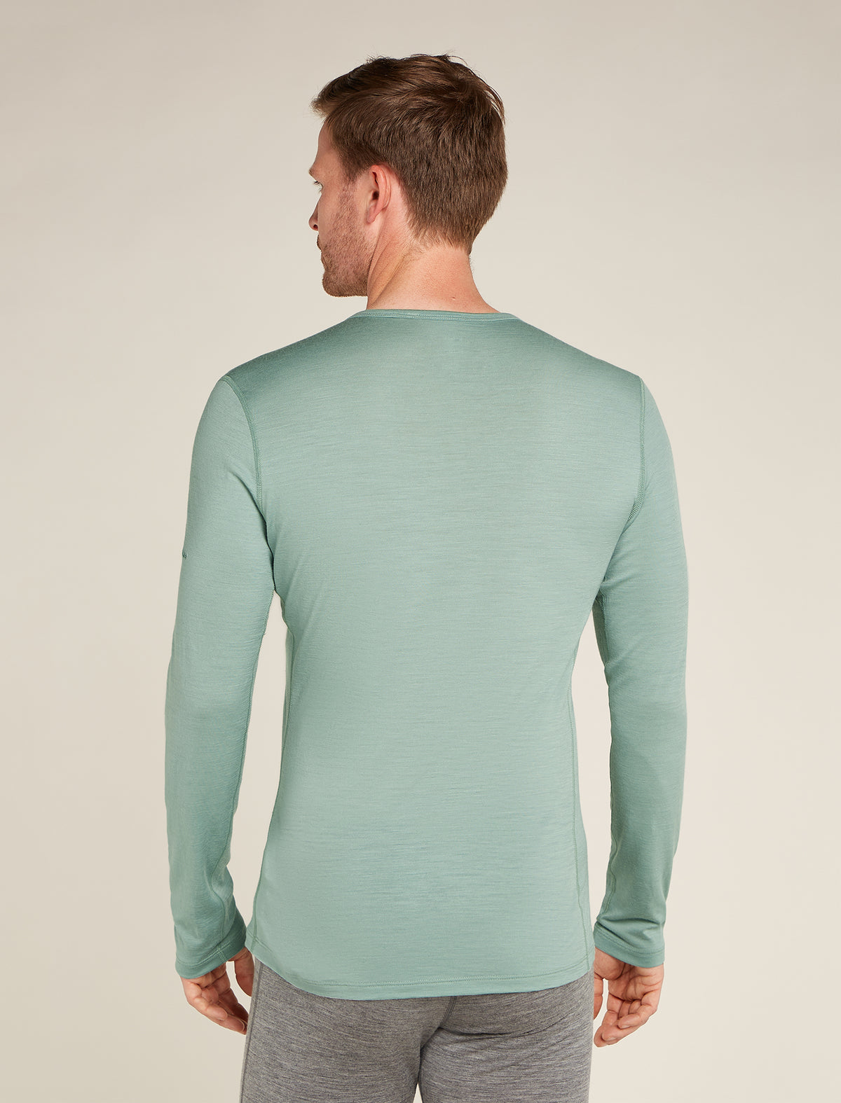 Men's Merino 200 Oasis Long Sleeve Crew Thermal Top Moss - 2